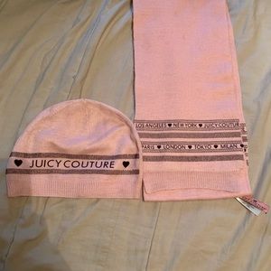 Authentic juicy couture hat and scarf set
